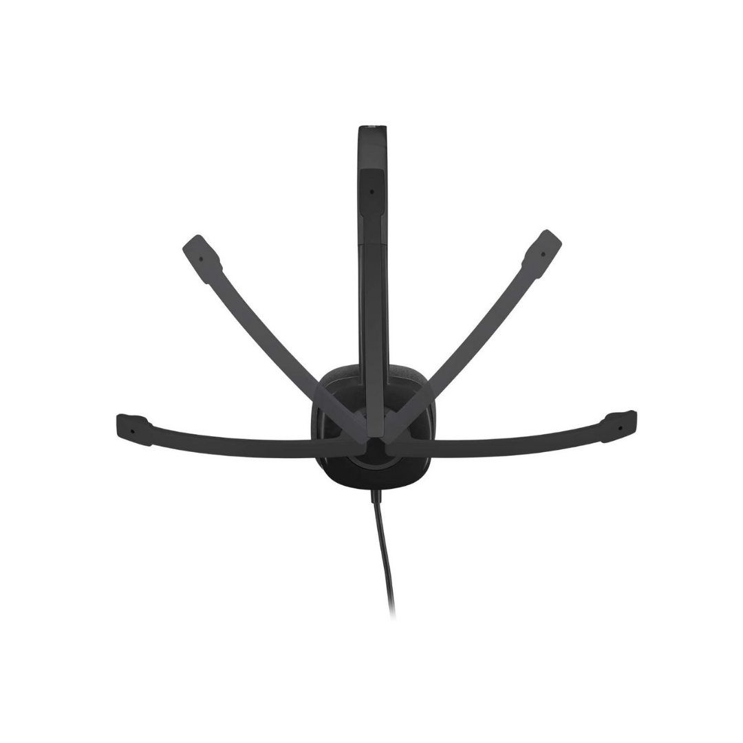 Logitech H151 Wired Headset, Stereo Headphones with Rotating Noise-Cancelling Microphone
