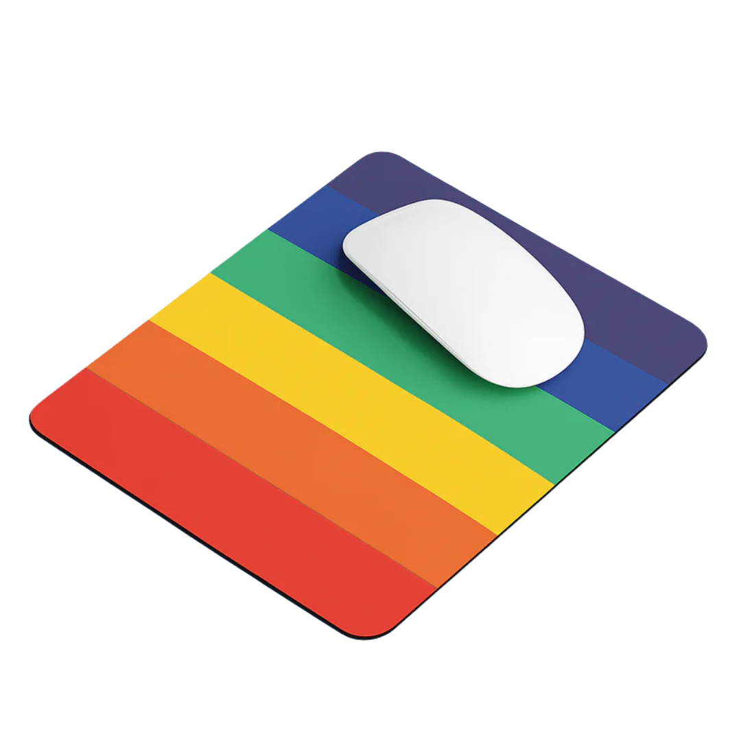 Vibrant rainbow pride mouse pad