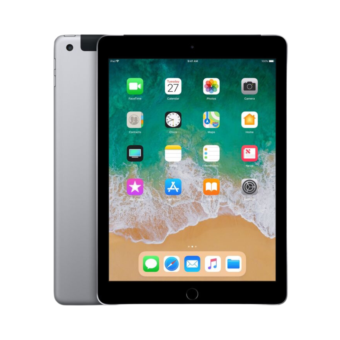 APPLE IPAD 6 CELLULAR BLACK Tablet 128 GB Screen size 9.7