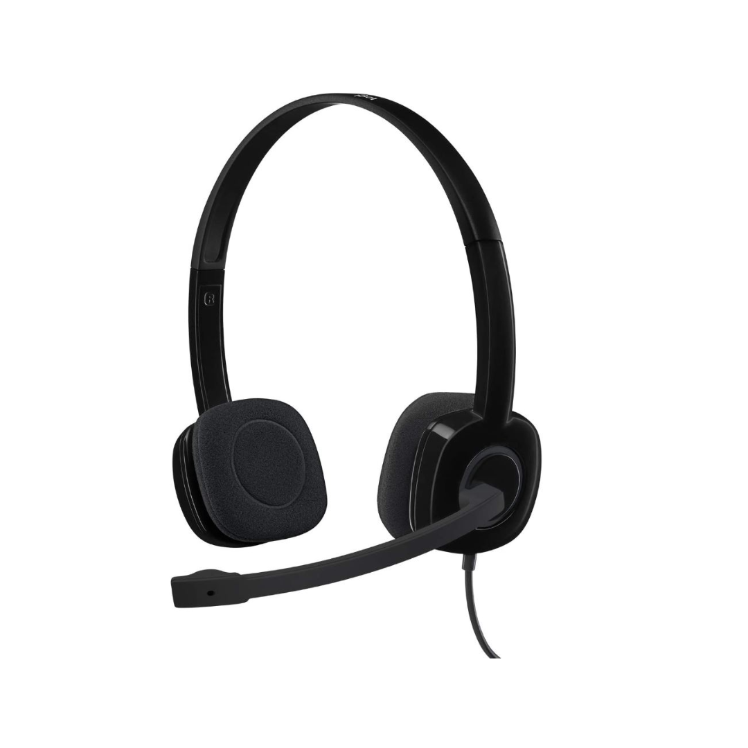 H151 Logitech H151 Wired Headset, Stereo Headphones with Rotating Noise-Can ...