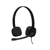 Logitech H151 Wired Headset, Stereo Headphones with Rotating Noise-Cancelling Microphone